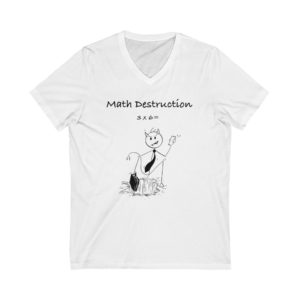 Math Devil. Unisex Jersey Short Sleeve V-Neck Tee