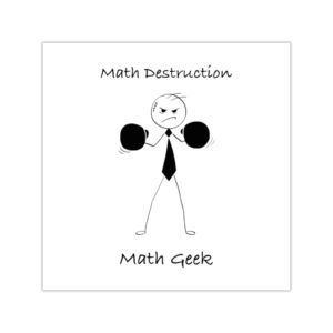 Math Geek Square Vinyl Sticker